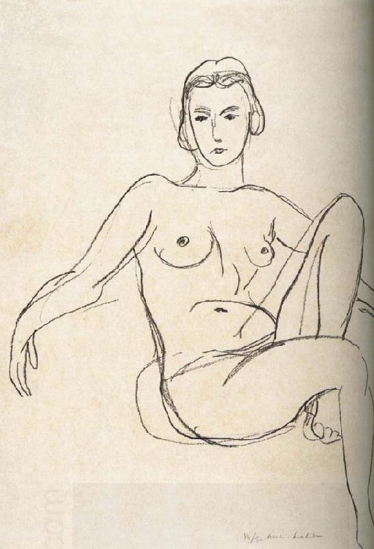 Henri Matisse Nude sitting